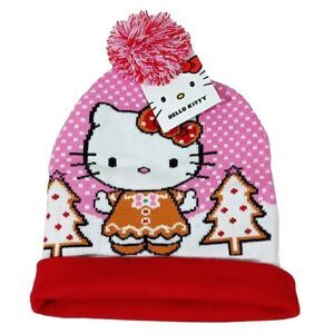 Hello Kitty Gingerbread Pom Beanie -G